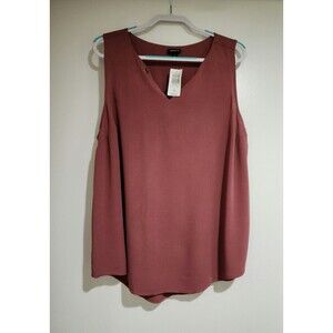 NWT Torrid Womens Sleeveless Crepe Tunic Shirt Dark Mauve Pullover US 2X (18-20)